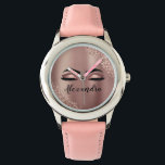 Ro Guld  Rosa Monogram Glitter Eyelash Armbandsur<br><div class="desc">Ro Guld -  Rosan Faux Foil Metallic Gnistra Glitter Brushed Metall Monogram Namn och Initial Eyelash (Lash),  Eyelash Extensions och Ögon Makeup Watch. Det gör perfekten söt 16-årsjubileum,  bröllop,  möhippa,  årsdag,  babydusch eller bachelorette-festgåva till någon som dekorerar hennes rum i trendiget coola stil.</div>