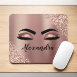 Ro Guld  Rosa Monogram Glitter Eyelash Musmatta<br><div class="desc">Ro Guld -  Rosan Faux Foil Metallic Gnistra Glitter Brushed Metall Monogram Namn och Initial Eyelash (Lash),  Eyelash Extensions och Ögon Computer Mousepad (musmatta). Utformningen gör perfekten söt 16-årsjubileum,  bröllop,  möhippa,  årsdag,  babydusch eller bachelorette-festgåva till någon som tittar för ett trendig coola stil.</div>