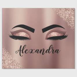 Ro Guld Rosa Monogram Glitter Eyelash Presentpapper