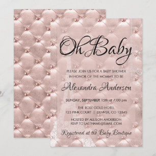 Ro Guld Rosa Paris Oh Baby Shower Inbjudningar