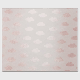 Ro Guld Rosa  Powder Claud Princess Nyfödd bebis Presentpapper