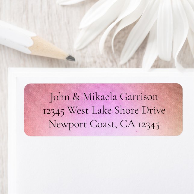 Ro Guld Rosa Returadress Etikett (Insitu)