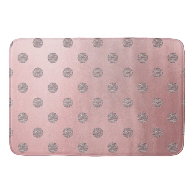 Ro Guld Rosa Shine Glam Polka dots Modern Chic Badrumsmatta (Framsidan)