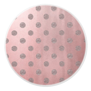 Ro Guld Rosa Shine Glam Polka dots Modern Chic Knopp