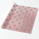 Ro Guld Rosa Shine Glam Polka dots Modern Chic Presentpapper<br><div class="desc">Papper radbrytning</div>