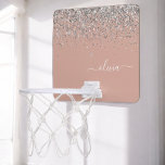 Ro Guld  Rosa Silver Glitter Mini-Basketkorg<br><div class="desc">Ro Guld -  Rosa och Silver Faux Foil Metallic Gnistra Glitter Monogram Namn Mini Basketball Ring. Det gör perfekten söt 16-årsjubileum,  bröllop,  möhippa,  årsdag,  babydusch eller bachelorette-fest för någon som glam lyxen och chic stilar i kärlek.</div>