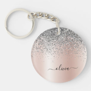 Ro Guld -  Rosa Silver Glitter Monogram
