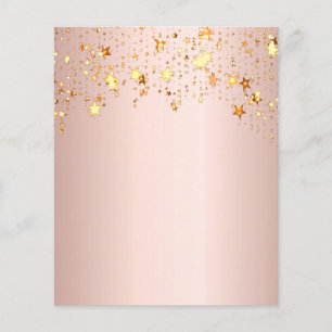 Ro guld rosa stjärnor glam pappra lakan