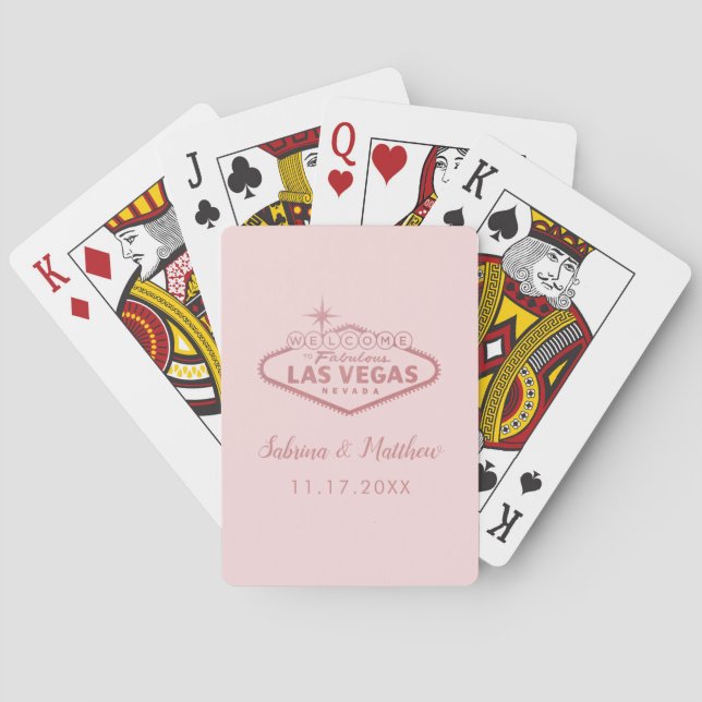Ro Guld Rosa Välkommen till Las Vegas-spelkort Casinokort (Baksidan)