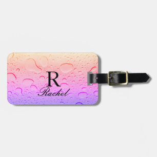 Ro Guld Rosa Vatten Drops Ombre Anpassningsbar Abs Bagagebricka