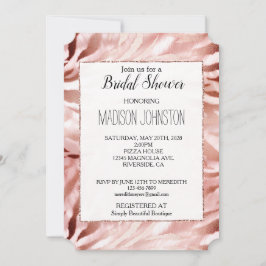 Ro Guld  Rosa Zebra Inbjudningar