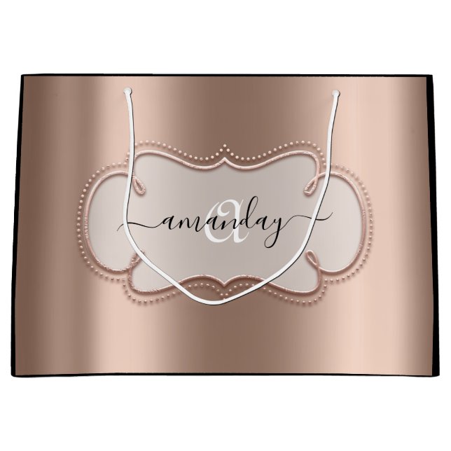 Ro Guld-Royalet Monogram Namn Bblåshh (Framsidan)