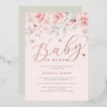 Ro Guld Sage Blommigt Butterfly Baby i Bloom