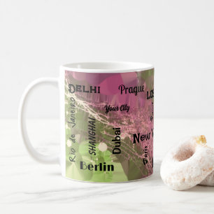 ro guld & sage grönt marble swirrrt Mega City Kaffemugg