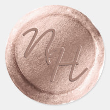 Ro Guld sälstomme Initialer kuvertmärke för sälar