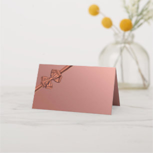 Ro Guld Satin Bow - Placeringskort