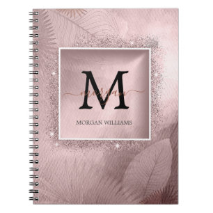 Ro Guld Script Monogram Anteckningsbok