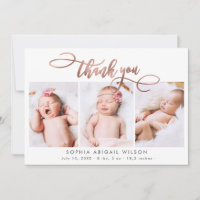 Ro Guld Script Newborn 3 Baby Photo Tack
