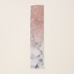 Ro Guld Sequin Glitter White Marble Ombre Sjal<br><div class="desc">Faux Ro Guld Sequin Glitter White Marble Ombre</div>