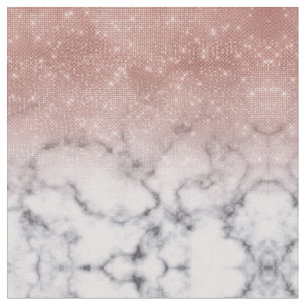 Ro Guld Sequin Glitter White Marble Ombre Tyg