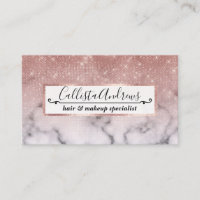 Ro Guld Sequin Glitter White Marble Ombre
