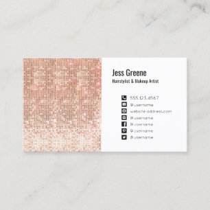Ro Guld Sequins Social Media Icon Beauty Salon Visitkort