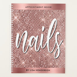 Ro Guld Shimmer Nagel Möte Bok-planerare