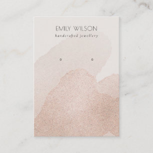 Ro Guld Shimmer Strokes Stud Earring Visning Visitkort