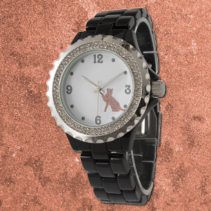 Ro guld-silhuett armbandsur