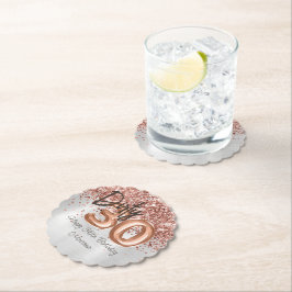 Ro Guld Silver 30års födelsedag Party Underlägg Papper