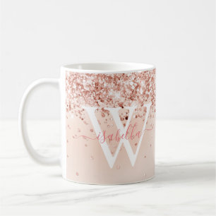 Ro Guld Skript Namn Monogram Kaffemugg
