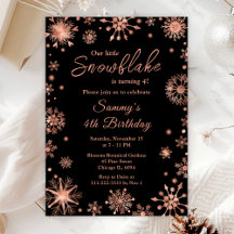 Ro Guld Snöflingor Födelsedagsfest