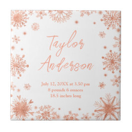 Ro Guld Snöflingor om vitfågelstater Kakelplatta