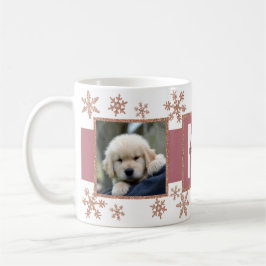 Ro Guld Snowflake 2 Photo Monogram jul Kaffemugg