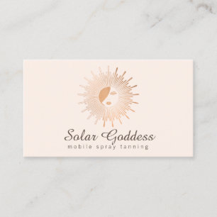 Ro Guld Sol Goddes Girl Beauty Salon Rosa Visitkort