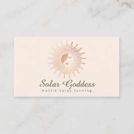Ro Guld Sol Goddes Girl Beauty Salon Rosa Visitkort