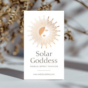 Ro Guld Sol Goddes Girl Spray Tanning Salon Visitkort