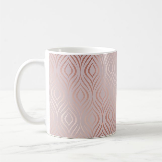 Ro guld, sömlös mönster kaffemugg (Vänster)