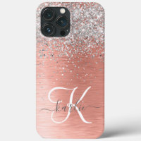 Ro Guld Söt Girly Silver Glitter Sparkly