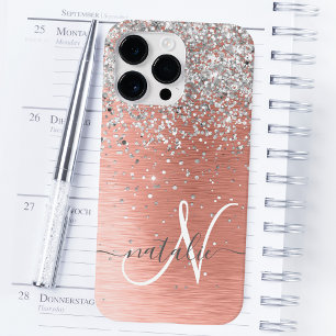 Ro Guld Söt Girly Silver Glitter Sparkly