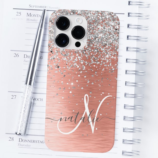 Ro Guld Söt Girly Silver Glitter Sparkly (Skapare uppladdad)