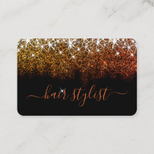 Ro Guld Spark Professionell Hair Stylist Glitter Visitkort