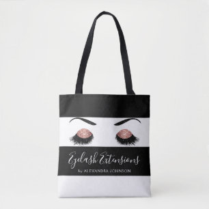 Ro Guld Sparkly Glitter Eyelash Extensions Tygkasse