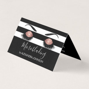 Ro Guld Sparkly Glitter Modern Mikroblader Visitkort