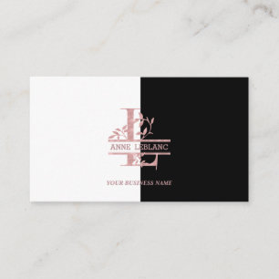 Ro Guld Split Anpassningsbar Monogram Brev L M N P Visitkort
