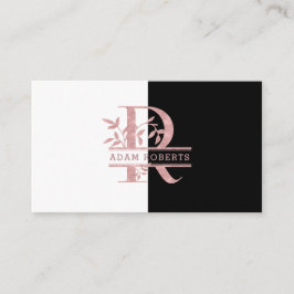 Ro Guld Split Anpassningsbar Monogram Brev R Q S T Visitkort