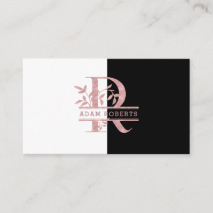 Ro Guld Split Anpassningsbar Monogram Brev R Q S T Visitkort