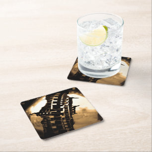 Ro Guld Steampunk Underlägg Papper Kvadrat