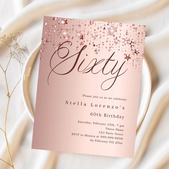 Ro guld stjärnornas budget - 60-årsinbjudan (Skapare uppladdad)