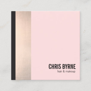 Ro Guld Stripe Rosa Beauty Fyrkantigt Visitkort